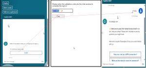 Login on the first time  to Copilot Chat